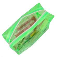 Estojo Necessaire Organizador Cosmético Make Maquiagem Feminino Transparente Colorido - Verde - Visão 5