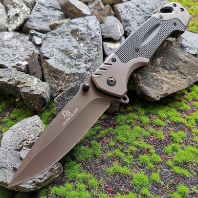 DOOM BLADE 1-Pack Men's Cool Knives, Keychain Knives With Mountaineering Buckles, Small Box Cutting Machine Multifunctional Tools Folding EDC Gadgets, Daily Carry Knives, Stainless Steel Blades