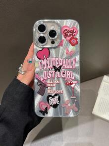 Pink Celebration Phone Case Compatible With IPhone 11 Pro Max, 16 Pro Max, 15 Pro, 14 Plus, 13, 12, 11, 13 Pro Max, 12 Pro, Anti-Drop - ألعاب نارية شفافة ذات ثقوب دقيقة - مشاهدة 2