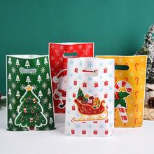 12pcs Christmas Gift Bags, OPP Cartoon Santa Claus Printed Party Gift Bags (Random Style) Christmas Christmas Decorations Christmas Pajamas Christmas Gifts Christmas Decor