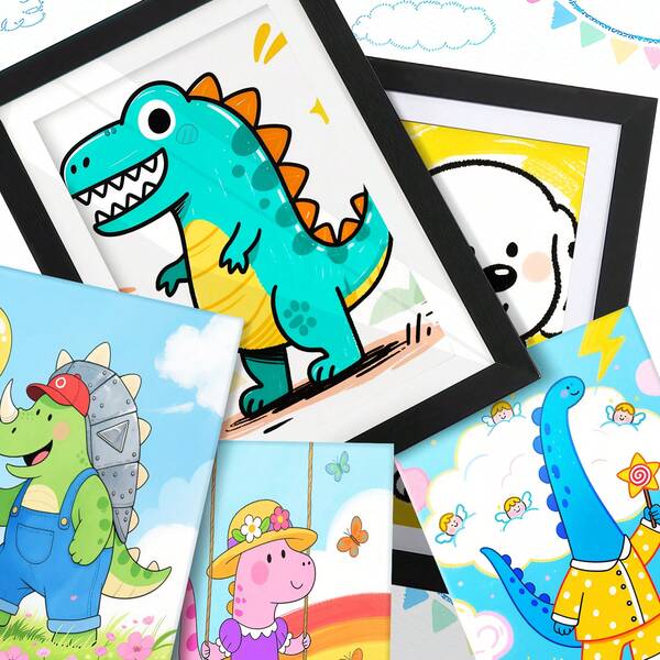 2/4 PCS Replaceable Art Frames Front Open Display For Halloween, Christmas Gifts, Kids' Artwork, Changeable Picture Frames For Drawings