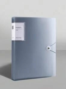 1pc Semi-Transparent File Folder, Clear Insert Page Binder, Snap Closure Document Folder, Multi-Color Storage Box, Multi-Size Refillable Binder, 20/30/40/60/100 Pages, A4 Multi-Layer Insert Sleeves, 5 Color Options - Multicolor - View 4