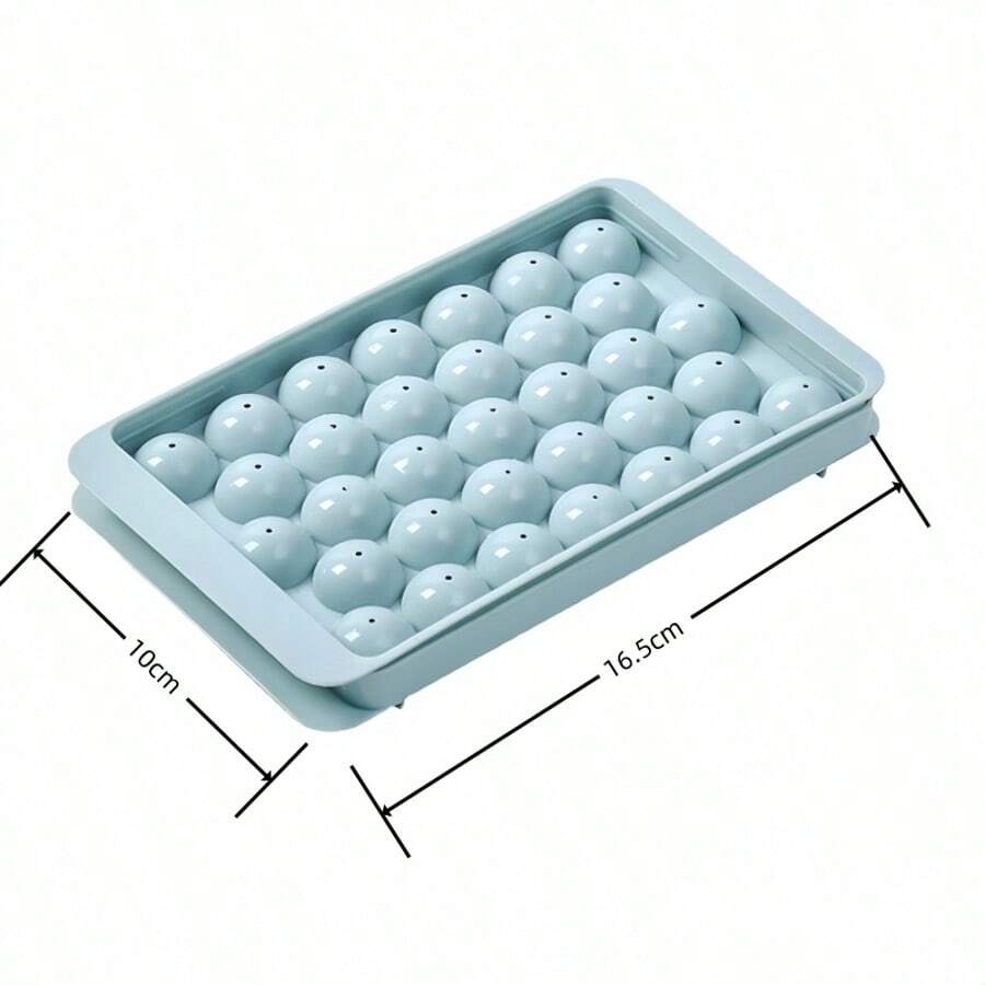 Homemade Ice Cube Mold  Spherical Ice Grid With Lid Household Frozen Ice Cube Artifact Creative Internet Celebrity Ice Box - 藍色 - 查看 1