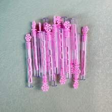 5支彩色多孔心形泡泡棒，户外活动泡泡液用品，营造节日氛围 - 混色 - 查看 4