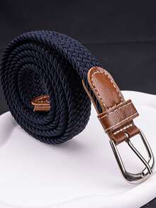 1pc 26-Color Elastic Waist Belt (2.5cm Wide, 105cm Long), Fashion Sports Unisex Couples Woven Elastic Waistband