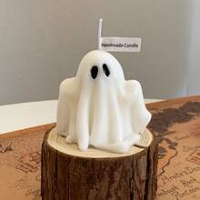 1 Stück Halloween Geist geformte duftende Kerze, handgemachtes duftendes Kerzendekoration, geeignet für Feste, Heimdekoration, Restaurants, Geburtstage, Partys, Badezimmer