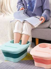 1 pieza Bañera plegable para pies, bañera plegable para pies para el hogar, cubo portátil para remojar los pies con función de masaje de pies, regalo de cumpleaños/festivo (color/estilo aleatorio) - Multicolor - Ver 13