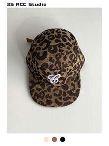 优雅英伦风复古格纹平顶帽，豹纹平檐高端刺绣棒球帽，网红同款，秋冬文艺范儿十足，时尚软顶鸭舌帽，大头很讨喜 - 平頂 - 查看 19