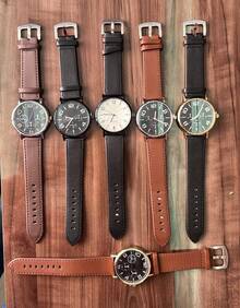 Men's Luxury Casual Quartz Wrist Watch With Leather Strap - Rỉ Nâu - Xem 1