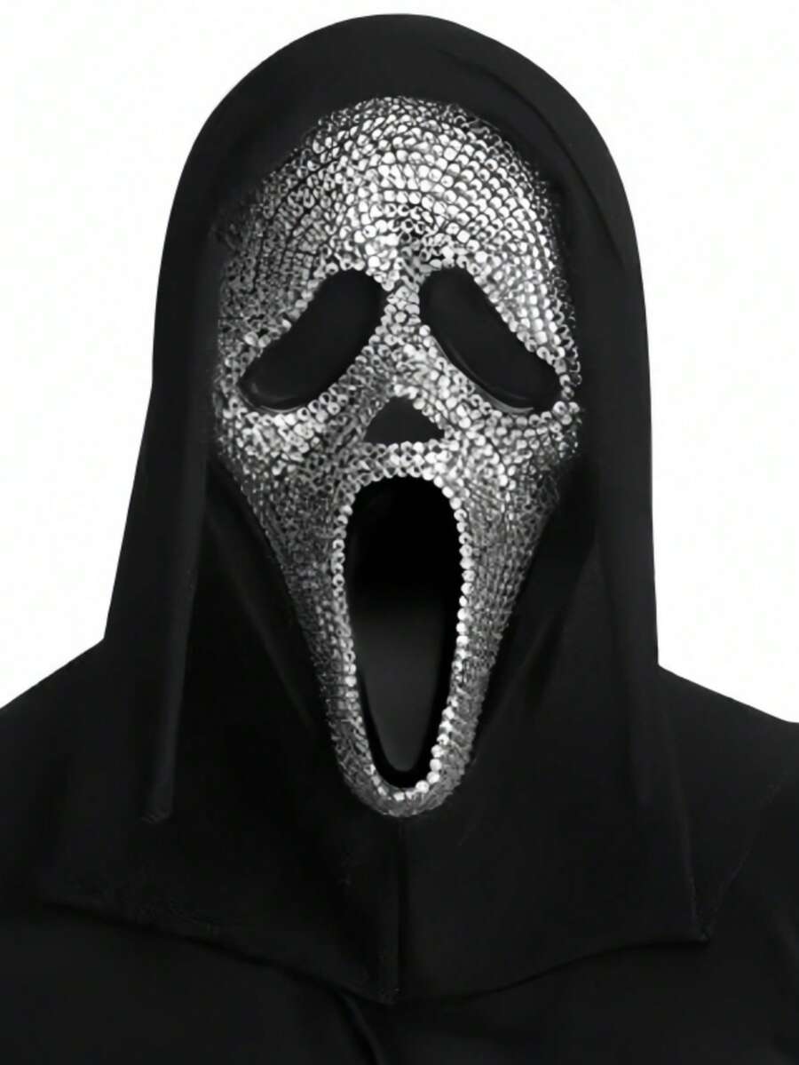 1pc Halloween Diamond Set Scream Ghost Face Mask COS Makeup Ball Costume Props