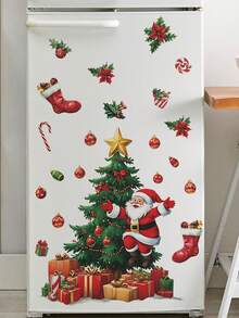 1 قطعة صندوق هدايا حلوى سانتا كلوز شجرة عيد الميلاد ملصق ديكور الثلاجة والجدران - لاصق ذاتي من مادة البي في سي، ديكور عيد الميلاد المعاصر للغرفة المعيشة والنوم - ملصق حفلة عيد الميلاد المثالي، ديكور المنزل في عيد الميلاد | تصميم عيد الميلاد المعاصر | مادة البي في سي، ديكورات عيد الميلاد المنزلية ديكورات عيد الميلاد ملصقات ملصقات الحائط ديكور الغرفة ديكور الحائط - متعدد الألوان - مشاهدة 5