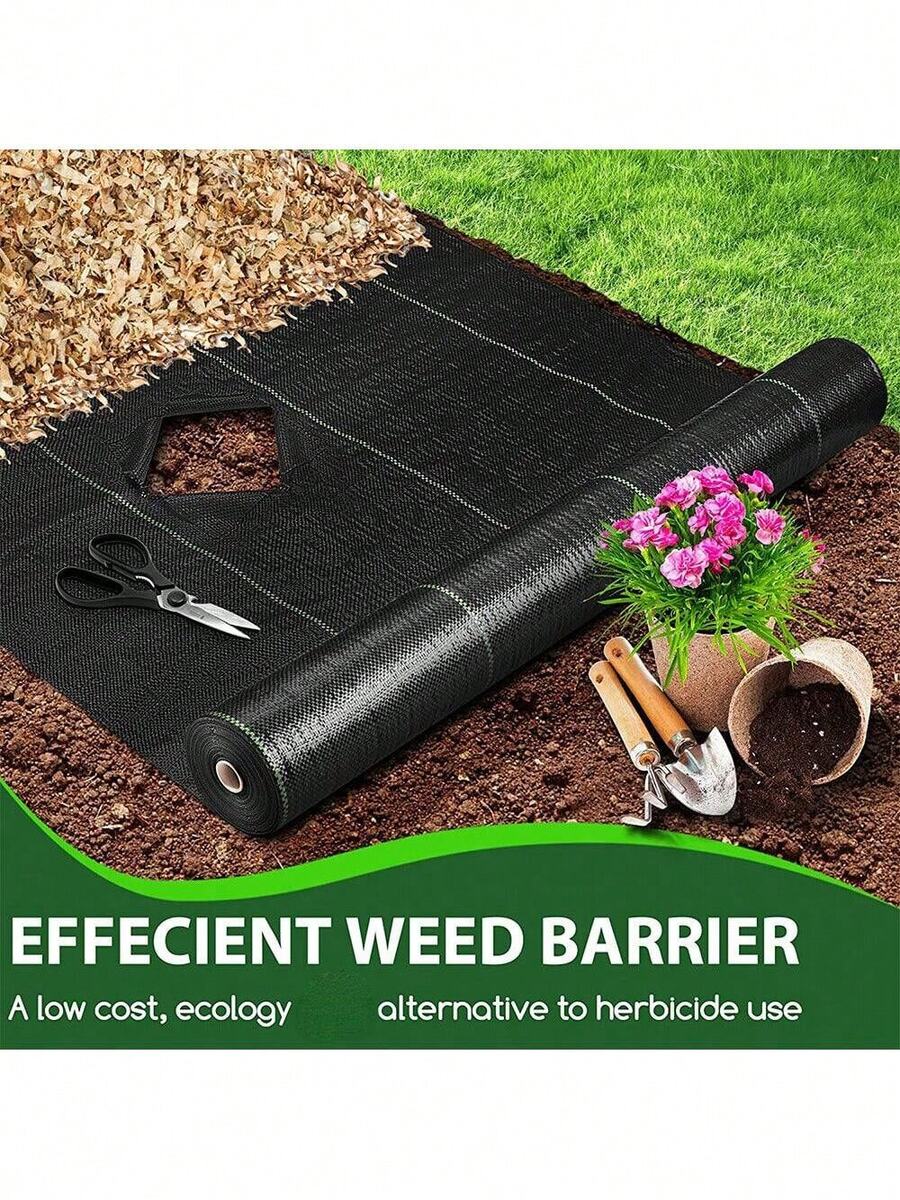 NetHong Anti We Ed Membrane Heavy Duty We Ed Control Fabric Landscape Garden Ground Cover - Black - View 1