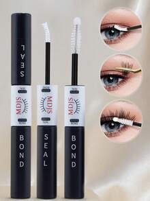 2pcs Clear False Eyelash Glue & Sealant - Waterproof, Long-Lasting, Strong Hold, Gentle & Hypoallergenic Lash Adhesive For Strip And Cluster Lashes, Ideal For Sensitive Eyes And DIY Home Use(6ml) - trắng - Xem 3