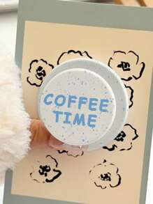 1pc INS Style Splatter Paint English Magsafe Magnetic Air Cushion Phone Holder, Cute Magnetic Phone Stand, Matte Magnetic Holder