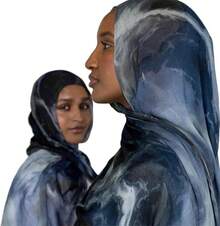 Watercolour Floral Printed Hijab Scarf Women Soft Modal Cotton Instant Hijab Wraps Shawls Long Scarves - Màu 11 - Xem 6