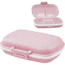 Holii Travel Pill Organizer, 8 Compartments Portable Pill Case, Daily Pill Box To Hold Vitamins, Small Pill Container For Pocket Purse Medicine Organizer(Pink) - 粉色 - 查看 8