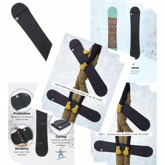 MONS Snowboard Sleeve Soft Cover Case Fit In Bag Storage Transport Protection Whole Cover