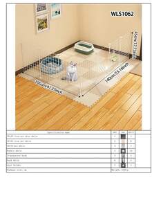 Easy Install Indoor Cat Fence, Home Use Rabbit Fence, Dog Cage, Cat Game Fence, Cat Gate, Cat Cage - Multicolor - View 20