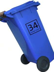 Custom Wheelie Bin Stickers, Personalized Address Labels, Personalize Your Trash Can With House Number & Street Name Decals, Customized Stickers For House Number Address Label Sticker, Customized Label Used For Garbage Bins,Personal Items