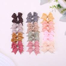 24 piezas Pasadores de pelo con lazo de unicolor para mujer, pasadores de pelo con mariposa elegantes forrados completamente, pasadores de pelo con mini mariposa, accesorios para el cabello de otoño/invierno para mujer, pinzas para el cabello, ganchos para el cabello, deslizadores para el cabello, barretas para el cabello, moda de otoño