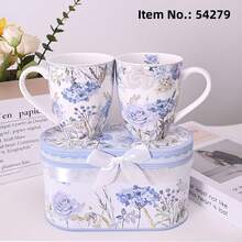 Juego de tazas de café de cerámica, taza de té de porcelana grande con asa, regalo de Navidad, regalo de inauguración de casa - apto para microondas y lavavajillas, juego moderno de tazas de café de cerámica con asa para té/latte/capuchino/leche/cacao, regalo de fiesta de té de la tarde, cumpleaños, Acción de Gracias