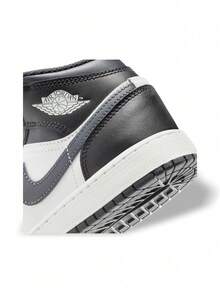 Jordan Air 1 Mid 高帮防滑篮球鞋 女童休闲鞋情侣鞋 DQ8423-010 - 黑色/峰白/暗黑 - 查看 6