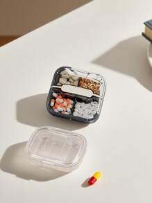 Portable Weekly Pill Box Large Size Waterproof Airtight Medicine Storage Case For Daily Morning, Noon And Night, Compact
