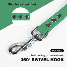 Strapazierfähige PVC Hundeleine - wasserdicht, geruchsresistent, rostfrei, einfach zu reinigende Trainings- und Spazierenleine mit Metallkarabiner, geeignet für alle Hunderassen