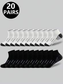 5/10 Pairs Men's Casual Versatile Moisture-Wicking Ankle Socks - Multicolor - View 14