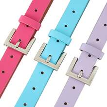 1pc Women's Fashion Square Buckle Jeans Belt - Urban Minimalist Stylish High-End Decoration - 綠色 - 查看 3