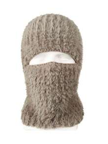 1pc Balaclava Hat With Mask And Neck Warmer, Knitted Winter Hat For Cold Weather, Ear Protection Fall - A - View 15
