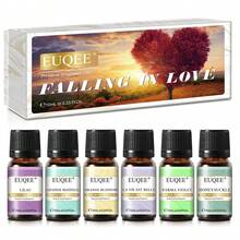 Set de regalo de aceites esenciales EUQEE, Set de 6 piezas/12 piezas de aceites esenciales de aromaterapia, Set de aceites con aroma a frutas, Adecuado para difusor, aromaterapia, velas, jabón, Múltiples tamaños disponibles, Set de regalo de aceites esenciales premium - Múltiples aromas - Ver 24