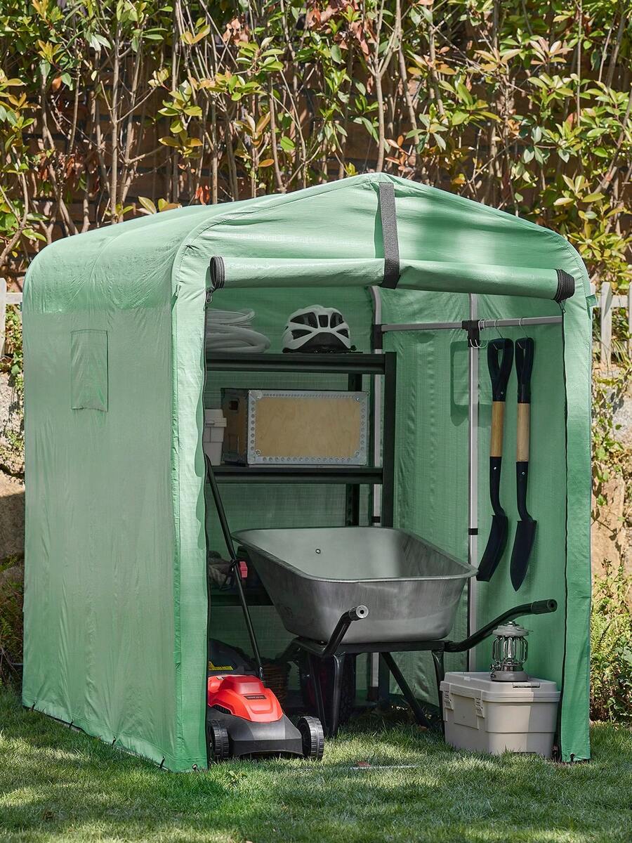 SoBuy Foil Tool Shed Aluminum Silver