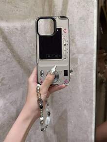 Ốp lưng điện thoại thiết kế radio cá nhân tương thích với iPhone 16 Pro Max, 15/14 Plus, 13, 12, 11 - Khung đen Xám bạc - Xem 6