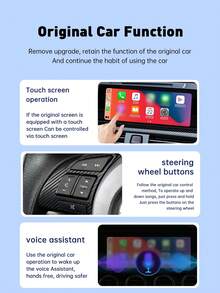 XUDA 2in1 Wireless CarPlay AI Mini Box &Android Auto Box RGB Colorful Atmosphere Light Plug&Play Automatic Connection For Wired Carplay Android Auto Car - Black - View 9