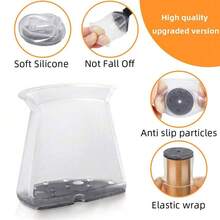 4/8/16/24 Stücke Stuhlbein Bodenschoner, Möbelgleiter für Hartholzböden, Möbelgleiter für Stuhlbeine, Silikon Stuhlbein Kappen, schützt Böden vor Kratzer und reduziert Geräusche, weiche Filzgleiter für sanften Bodenkontakt