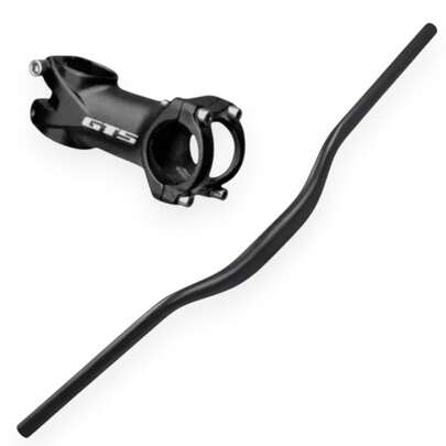 Guidão Gts 31.8mm 700mm + Mesa Gts 80mm 31.8mm Aluminio para bike bicicleta aro 26 29 mtb