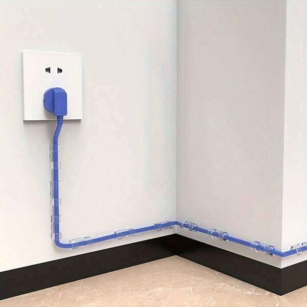 40/100 Stücke selbstklebende Kabelclips, transparente Kabelhalter für Stromkabelverwaltung, Kunststoff Kabelorganisationsclips für Wand und Unterseite des Schreibtischs