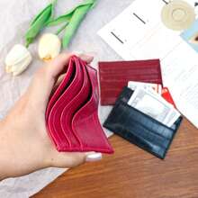 1pc's New Crocodile-Patterned PU Simple And High-End Ins Style Versatile Multi-Color Ladies' Gift Multi-Slot Coin Purse Card Case Wallet Birthday Present For Women Wallet Mini Wallet Purse Wallet Card Wallet - Multicolor - View 5