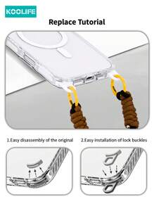 Koolife 1 件高透明度 2.0 毫米 PC 背板，带磁性无线充电、可拆卸挂绳孔支架、侧面彩色镶嵌、模制镜头框架、全覆盖手机保护壳，兼容 17 ProMax/17/17 Pro/17 Air/16/16 Pro/16 Plus/16 ProMax/11/11 Pro/11 ProMax/12/12 Pro/12 ProMax/13/13 Pro/13 Plus/14/14 Pro/14 Plus/14 ProMax/15/15 Pro/15 Plus/15 ProMax