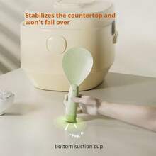 2 PCS Rice Scooper Professional Rice Spoon Rice Spatula Standing Rice Spoon With Suction Cup Non-Stick Rice Scooper For Kitchen