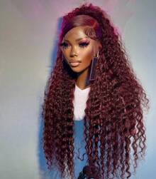 8-14Inch Deep Wave Bob Ginger Orange Lace Front Wigs Bob Human Hair Wig 14 Inch Orange13x4 Deep Wave Lace Frontal Bob Wigs Human Hair Pre Plucked 350# Colored Bob Wigs For Women Halloween Season - S99J - View 9