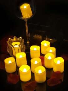 24pcs LED Warm Light Flameless Candle Lights, Suitable For Gifts, Holidays, Home Decor - Weddings, Living Room, Bedroom, Halloween, Thanksgiving, Birthday Presents, Dining Table Decoration