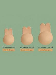 2 个可重复使用的兔耳乳贴，无肩带和露背隐形硅胶胸罩，适合运动 - 彩色 - 查看 5