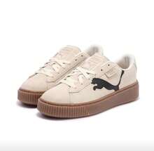 Puma 百搭休閒 輕鬆舒適 耐磨輕便女款低筒板鞋 - 卡其色 - 查看 9