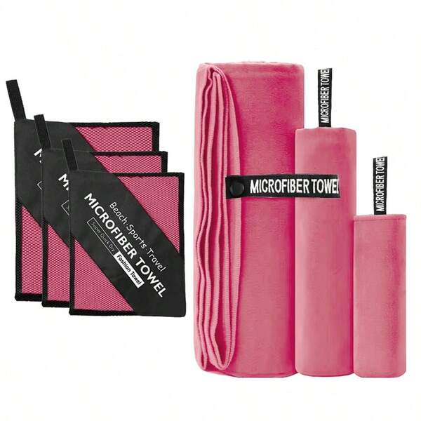 1 stuk effen, snel drogende sporthanddoek, absorberende kampeerhanddoek, verschillende maten voor verschillende behoeften, kan worden gebruikt als badhanddoek, omslagdoek, strandlaken, yogamat, geschikt voor kamperen, fitness, hardlopen en meer