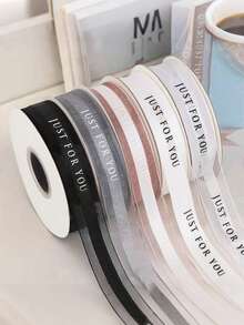 1卷40码礼品包装缎带，手工缎带，适用于蛋糕礼品包装、白色或鲜花花束、节日派对装饰蝴蝶结缎带，可用于DIY手工、婚礼、情人节、母亲节、礼品包装、花束、蛋糕和花束蝴蝶结装饰、蝴蝶结制作和派对装饰 - 彩色 - 查看 10