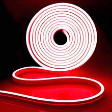 1m Multicolor LED Strip USB-Plug White/Red/Blue/Green/Pink Flexible Neon Adjustable-Light Strip Silicone Rope For PC/Laptops Kitchen Bedroom Indoor Outdoor Decoration - 紅色 - 查看 2