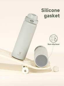 Meoky 32oz Vacuum Insulated Water Bottle with 2-in-1 Straw and Spout Lid, Insulated Cup, Keep Cold 24H, Leak-Proof, Fits in Car Cup Holder, Stainless Steel Tumbler for Sports, Travel, and School - 白色 - 查看 7