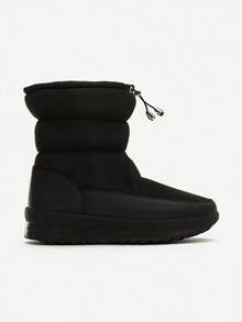 Cozy Winter Snow Boots For Women, Casual Travel - Black - View 3